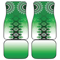 New Zealand Car Mats Poutama Mix Green Taniko Inspired Art LT05