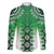 New Zealand Family Matching Long Sleeve Bodycon Dress and Hawaiian Shirt Poutama Mix Green Taniko Inspired Art LT05
