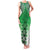 New Zealand Family Matching Tank Maxi Dress and Hawaiian Shirt Poutama Mix Green Taniko Inspired Art LT05