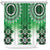 New Zealand Shower Curtain Poutama Mix Green Taniko Inspired Art LT05