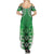 New Zealand Summer Maxi Dress Poutama Mix Green Taniko Inspired Art LT05