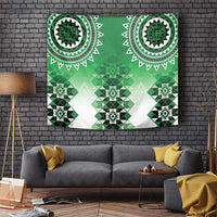 New Zealand Tapestry Poutama Mix Green Taniko Inspired Art LT05