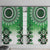 New Zealand Window Curtain Poutama Mix Green Taniko Inspired Art LT05