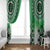 New Zealand Window Curtain Poutama Mix Green Taniko Inspired Art LT05