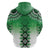 New Zealand Zip Hoodie Poutama Mix Green Taniko Inspired Art LT05