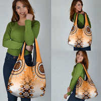 New Zealand Grocery Bag Poutama Mix Orange Taniko Inspired Art