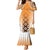 New Zealand Mermaid Dress Poutama Mix Orange Taniko Inspired Art LT05