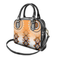 New Zealand Shoulder Handbag Poutama Mix Orange Taniko Inspired Art LT05