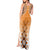 New Zealand Tank Maxi Dress Poutama Mix Orange Taniko Inspired Art LT05