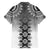 New Zealand Family Matching Long Sleeve Bodycon Dress and Hawaiian Shirt Poutama Mix Gray Taniko Inspired Art LT05