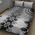 New Zealand Quilt Bed Set Poutama Mix Gray Taniko Inspired Art LT05