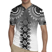 New Zealand Rugby Jersey Poutama Mix Gray Taniko Inspired Art LT05