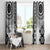 New Zealand Window Curtain Poutama Mix Gray Taniko Inspired Art LT05