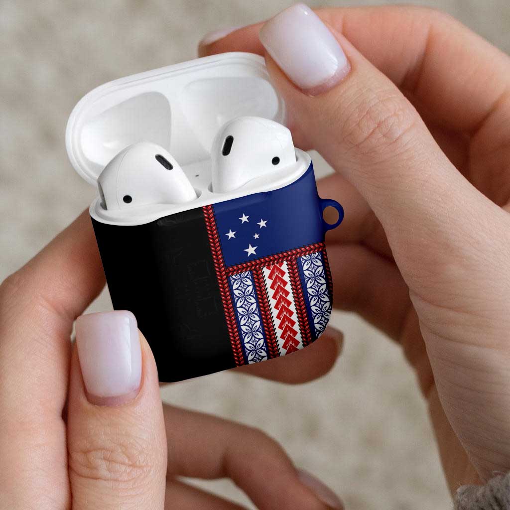 Samoa Flag AirPods Case Ula Fala With Samoan Siapo - Polynesian Pride