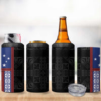 Samoa Flag 4 in 1 Can Cooler Tumbler Ula Fala With Samoan Siapo - Polynesian Pride