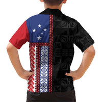 Samoa Flag Family Matching Summer Maxi Dress and Hawaiian Shirt Ula Fala With Samoan Siapo LT05 - Polynesian Pride