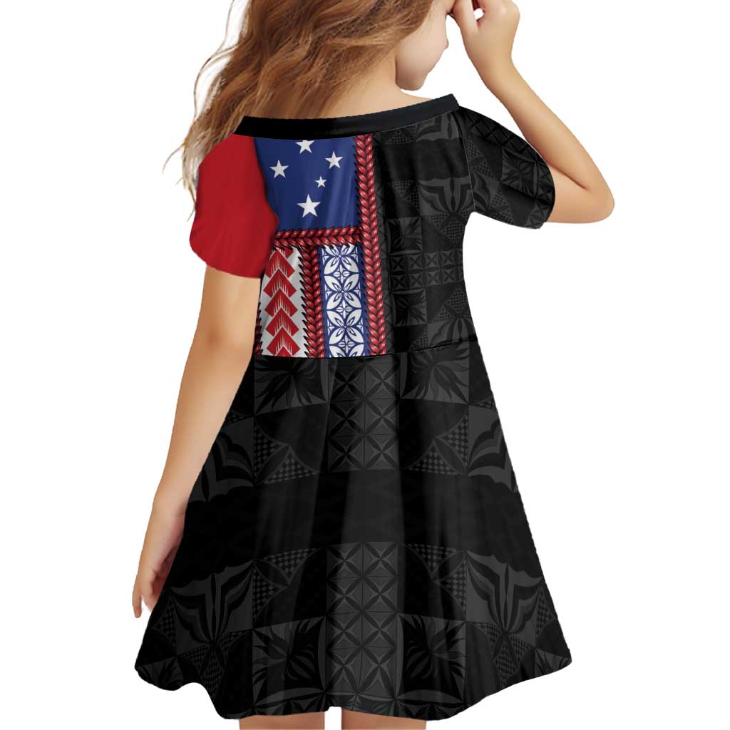 Samoa Flag Family Matching Summer Maxi Dress and Hawaiian Shirt Ula Fala With Samoan Siapo LT05 - Polynesian Pride
