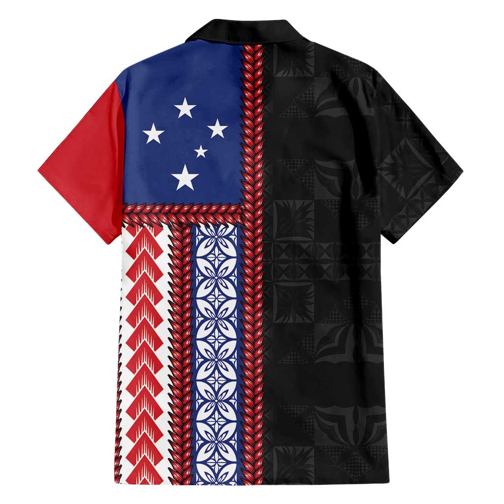 Samoa Flag Family Matching Summer Maxi Dress and Hawaiian Shirt Ula Fala With Samoan Siapo LT05 - Polynesian Pride