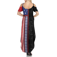 Samoa Flag Family Matching Summer Maxi Dress and Hawaiian Shirt Ula Fala With Samoan Siapo LT05 - Polynesian Pride