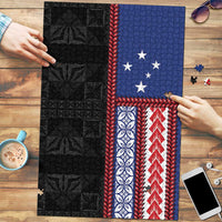 Samoa Flag Puzzle Ula Fala With Samoan Siapo - Polynesian Pride