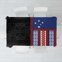Samoa Flag Tablecloth Ula Fala With Samoan Siapo - Polynesian Pride