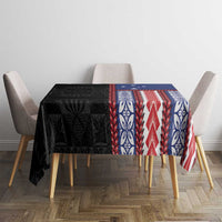 Samoa Flag Tablecloth Ula Fala With Samoan Siapo - Polynesian Pride