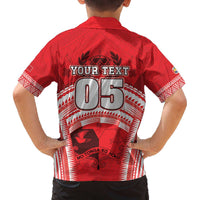 Custom Tonga Rugby Mate Ma'a Family Matching Off The Shoulder Long Sleeve Dress and Hawaiian Shirt Tongan Pride Unique Style LT05 - Polynesian Pride
