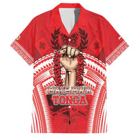 Custom Tonga Rugby Mate Ma'a Family Matching Off Shoulder Short Dress and Hawaiian Shirt Tongan Pride Unique Style - Polynesian Pride