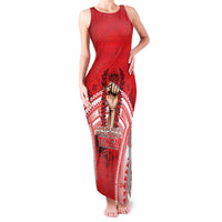 Custom Tonga Rugby Mate Ma'a Family Matching Tank Maxi Dress and Hawaiian Shirt Tongan Pride Unique Style LT05 Mom's Dress Red - Polynesian Pride