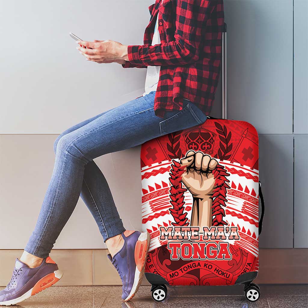 Tonga Rugby Mate Ma'a Luggage Cover Tongan Pride Unique Style - Polynesian Pride
