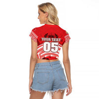 Custom Tonga Rugby Mate Ma'a Raglan Cropped T Shirt Tongan Pride Unique Style - Polynesian Pride