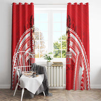 Tonga Rugby Mate Ma'a Window Curtain Tongan Pride Unique Style - Polynesian Pride