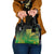 New Zealand Aotearoa Ruru Shoulder Handbag Maori Fern Art Green