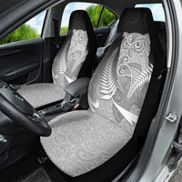 New Zealand Aotearoa Ruru Car Seat Cover Maori Fern Art Black