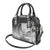 New Zealand Aotearoa Ruru Shoulder Handbag Maori Fern Art Black