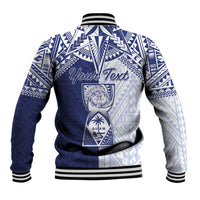 Personalised Northern Mariana Islands And Guam Baseball Jacket Latte Stone With Tribal Pattern