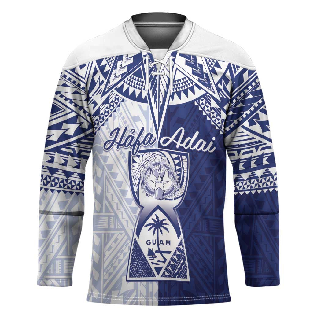 Personalised Northern Mariana Islands And Guam Hockey Jersey Latte Stone With Tribal Pattern