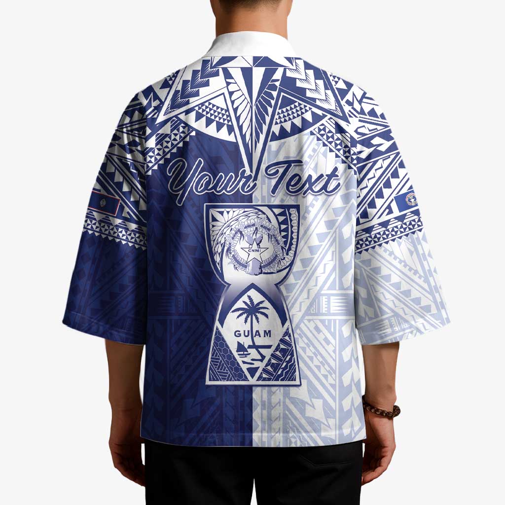 Personalised Northern Mariana Islands And Guam Kimono Latte Stone With Tribal Pattern