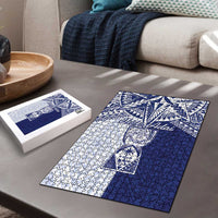 Northern Mariana Islands And Guam Puzzle Latte Stone With Tribal Pattern