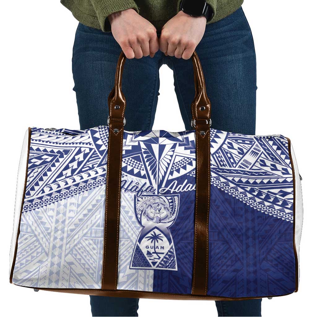 Northern Mariana Islands And Guam Travel Bag Latte Stone With Tribal Pattern