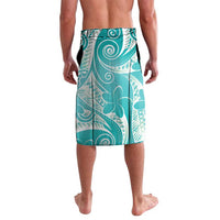 Polynesian Jellyfish Lavalava With Plumeria Teal