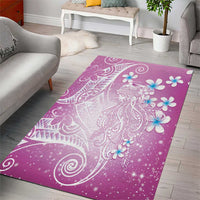 Polynesian Jellyfish Area Rug With Plumeria Pink LT05 - Polynesian Pride