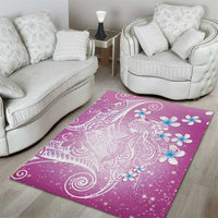 Polynesian Jellyfish Area Rug With Plumeria Pink LT05 - Polynesian Pride
