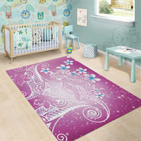 Polynesian Jellyfish Area Rug With Plumeria Pink LT05 - Polynesian Pride