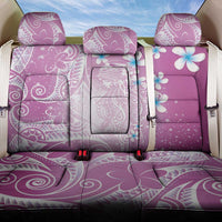 Polynesian Jellyfish Back Car Seat Cover With Plumeria Pink