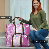 Polynesian Jellyfish Travel Bag With Plumeria Pink