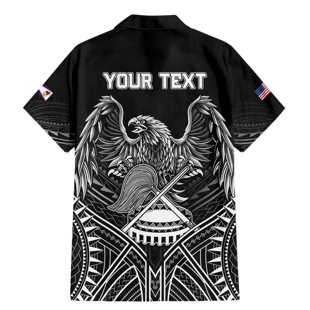 American Samoa Flag Day Family Matching Mermaid Dress and Hawaiian Shirt Bald Eagle With Polynesian Pattern