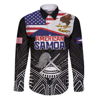 American Samoa Flag Day Family Matching Off Shoulder Maxi Dress and Hawaiian Shirt Bald Eagle With Polynesian Pattern