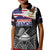 American Samoa Flag Day Kid Polo Shirt Bald Eagle With Polynesian Pattern