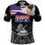 American Samoa Flag Day Polo Shirt Bald Eagle With Polynesian Pattern